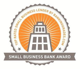 TOP RATED SMALL BUSINESS LENDER BY BANKINGGRADES.COM SMALL BUSINESS BANK AWARD logo