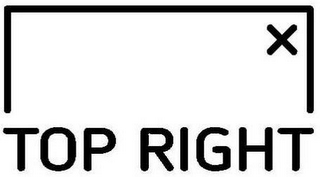 TOP RIGHT X logo