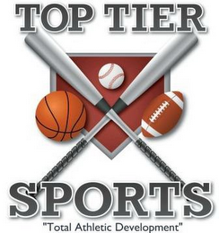 TOP TIER SPORTS " TOTAL ATHLETIC DEVELOPMENT" logo