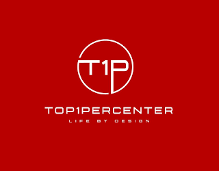TOP1PERCENTER T1P LIFE BY DESIGN logo
