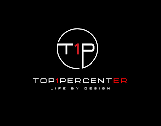 TOP1PERCENTER T1P LIFE BY DESIGN logo