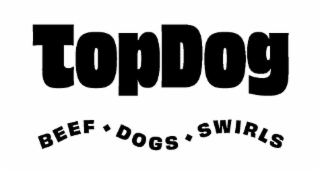 TOPDOG BEEF DOGS SWIRLS logo