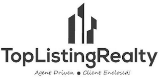 TOPLISTING REALTY AGENT DRIVEN · CLIENT ENDORSED logo