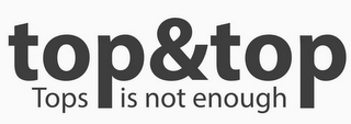 TOP&TOP TOPS IS NOT ENOUGH logo