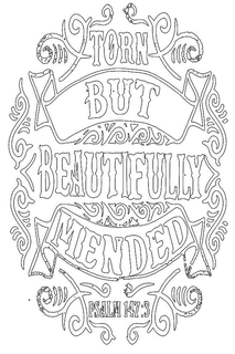 TORN BUT BEAUTIFULLY MENDED PSALM 147:3 logo