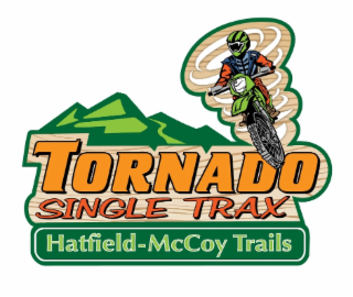 TORNADO SINGLE TRAX HATFIELD-MCCOY TRAILS logo