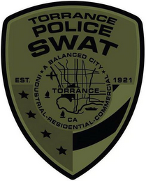 TORRANCE POLICE SWAT A BALANCED CITY TORRANCE CA INDUSTRIAL - RESIDENTIAL - COMMERCIAL EST. 1921 logo