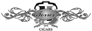 TORRES CIGARS PURE DOMINICAN HAND ROLLED PURO REPUBLICA DOMINICANA logo
