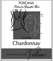 TOSCANA INDICAZIONE GEOGRAFICA TIPICA CHARDONNAY DONNA DI VALIANO logo