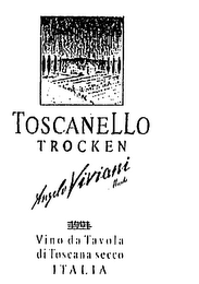TOSCANELLO TROCKEN ANGELO VIVIANI VINO DA TAVOLA DI TOSCANA SECCO ITALIA logo