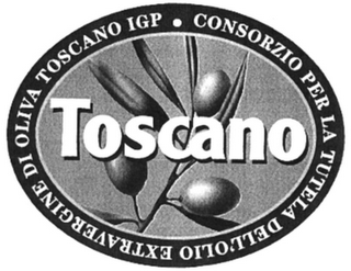 TOSCANO CONSORZIO PER LA TUTELA DELL'OLIO EXTRAVERGINE DI OLIVA TOSCANO IGP · logo