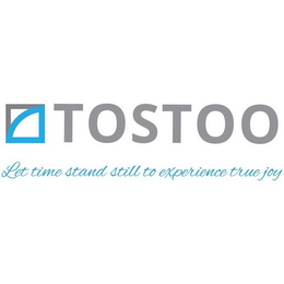 TOSTOO LET TIME STAND STILL TO EXPERIENCE TRUE JOY logo