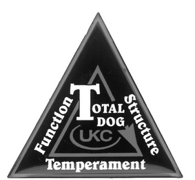 TOTAL DOG UKC FUNCTION TEMPERAMENT STRUCTURE logo