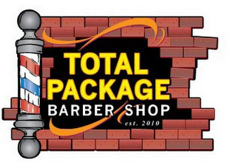 TOTAL PACKAGE BARBER SHOP EST 2010 logo