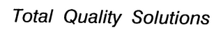 TOTAL QUALITY SOLUTIONS logo