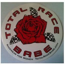 TOTAL RACE BABE RACEWEAR FOR WOMEN TOTALRACEBABE.COM logo