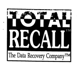 TOTAL RECALL THE DATA RECOVERY COMPANY logo