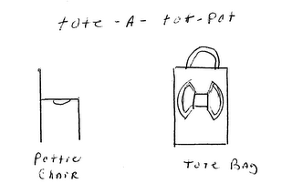 TOTE - A - TOT - POT POTTIE CHAIR TOTE BAG logo