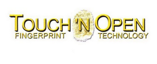 TOUCH 'N OPEN FINGERPRINT TECHNOLOGY logo