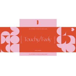 TOUCHY/FEELY AN INTIMACY TRIFECTA CARD GAME FOR LOVERS AN INTIMACY TRIFECTA CARD GAME FOR PARTNERS FOR LOVERS FOR FRIENDS+ logo
