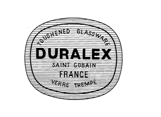 TOUGHENED GLASSWARE DURALEX SAINT GOBAIN FRANCE VERRE TREMPE logo