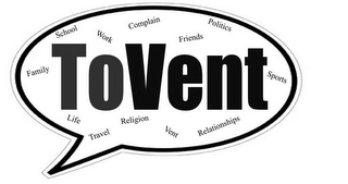 TOVENT FAMILY SCHOOL WORK COMPLAIN FRIENDS POLITICS SPORTS LIFE TRAVEL RELIGION VENT RELATIONSHIPS logo
