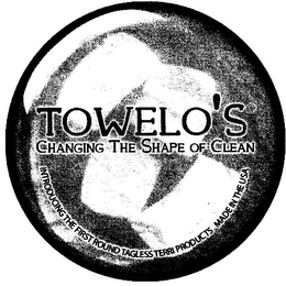 TOWELO'S CHANGING THE SHAPE OF CLEAN logo