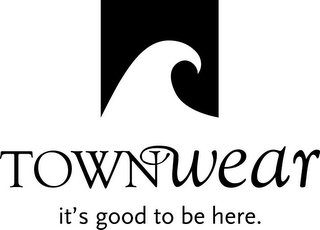 TOWNWEAR IT'S GOOD TO BE HERE. logo