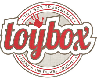 TOYBOX TREATMENTS TOYBOX HANDS ON DEVELOPMENT logo