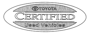 TOYOTA CERTIFIED USED VEHICLES logo