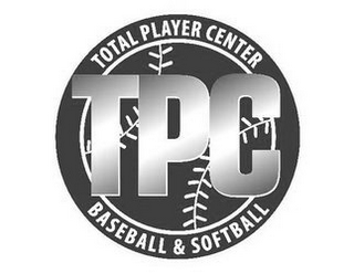 TPC TOTAL PLAYER CENTER BASEBALL & SOFTBALL logo