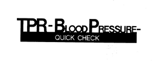 TPR-BLOOD PRESSURE-QUICK CHECK logo