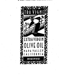 TRA VIGNE EXTRA VIRGIN OLIVE OIL NAPA VALLEY CALIFORNIA 24.4 FL OZ (1 PT 9.4 OZ) logo