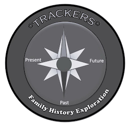 TRACKERS PRESENT PAST FUTURE FAMILY HISTORY EXPLORATION logo