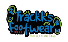TRACKK'S FOOTWEAR THE NEXT STEP IN THE EVOLUTION OF FOOTWEAR logo