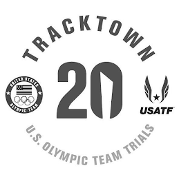 TRACKTOWN 20 UNITED STATES OLYMPIC TEAM USATF U.S. OLYMPIC TEAM TRIALS logo