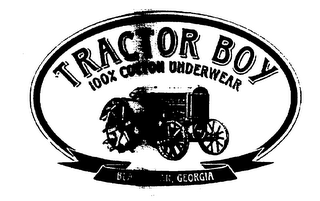 TRACTOR BOY 100% COTTON UNDERWEAR BLACKSHEAR, GEORGIA logo