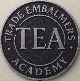 TRADE EMBALMERS ACADEMY TEA logo