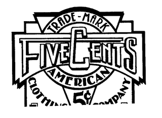 TRADE-MARK FIVECENTS AMERICAN CLOTHING COMPANY 5 logo