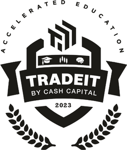 TRADEIT BY CASH CAPITAL 2023 A CELEBRATED EDUCATION logo