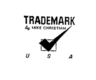 TRADEMARK BY MIKE CHRISTIAN USA logo