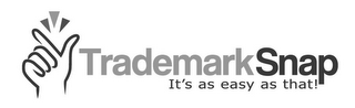 TRADEMARKSNAP IT'S AS EASY AS THAT!