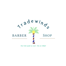 TRADEWINDS BARBER SHOP ITS NOT JUST A CUT -ITS A VIBE! logo