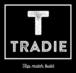 TRADIE TAP, MATCH, BUILD logo