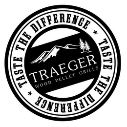 TRAEGER WOOD PELLET GRILLS TASTE THE DIFFERENCE TASTE THE DIFFERENCE logo