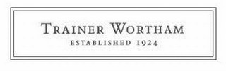 TRAINER WORTHAM ESTABLISHED 1924 logo