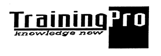 TRAININGPRO KNOWLEDGE NOW logo