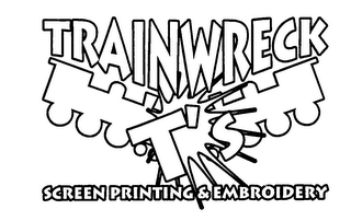 TRAINWRECK T'S SCREEN PRINTING & EMBROIDERY logo