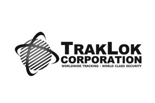 TRAKLOK CORPORATION WORLDWIDE TRACKING · WORLD CLASS SECURITY logo