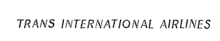 TRANS INTERNATIONAL AIRLINES logo